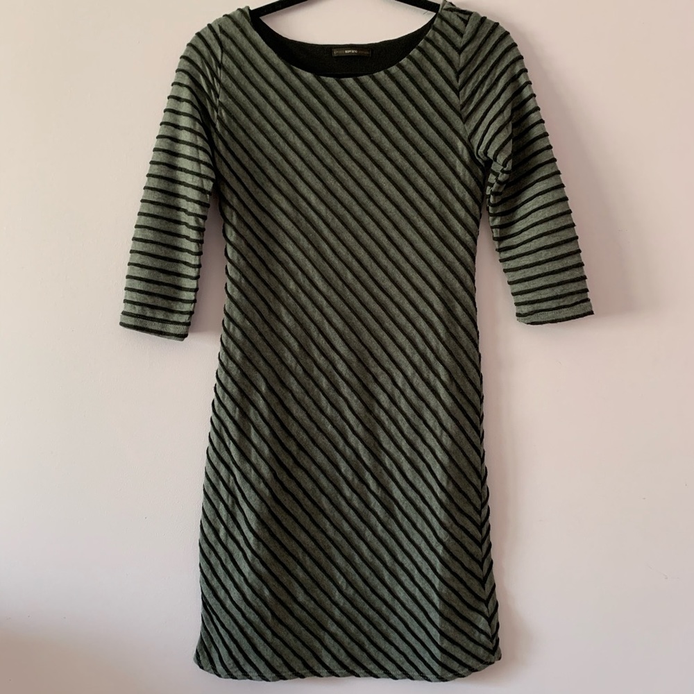Black and Grey Bodycon Dress